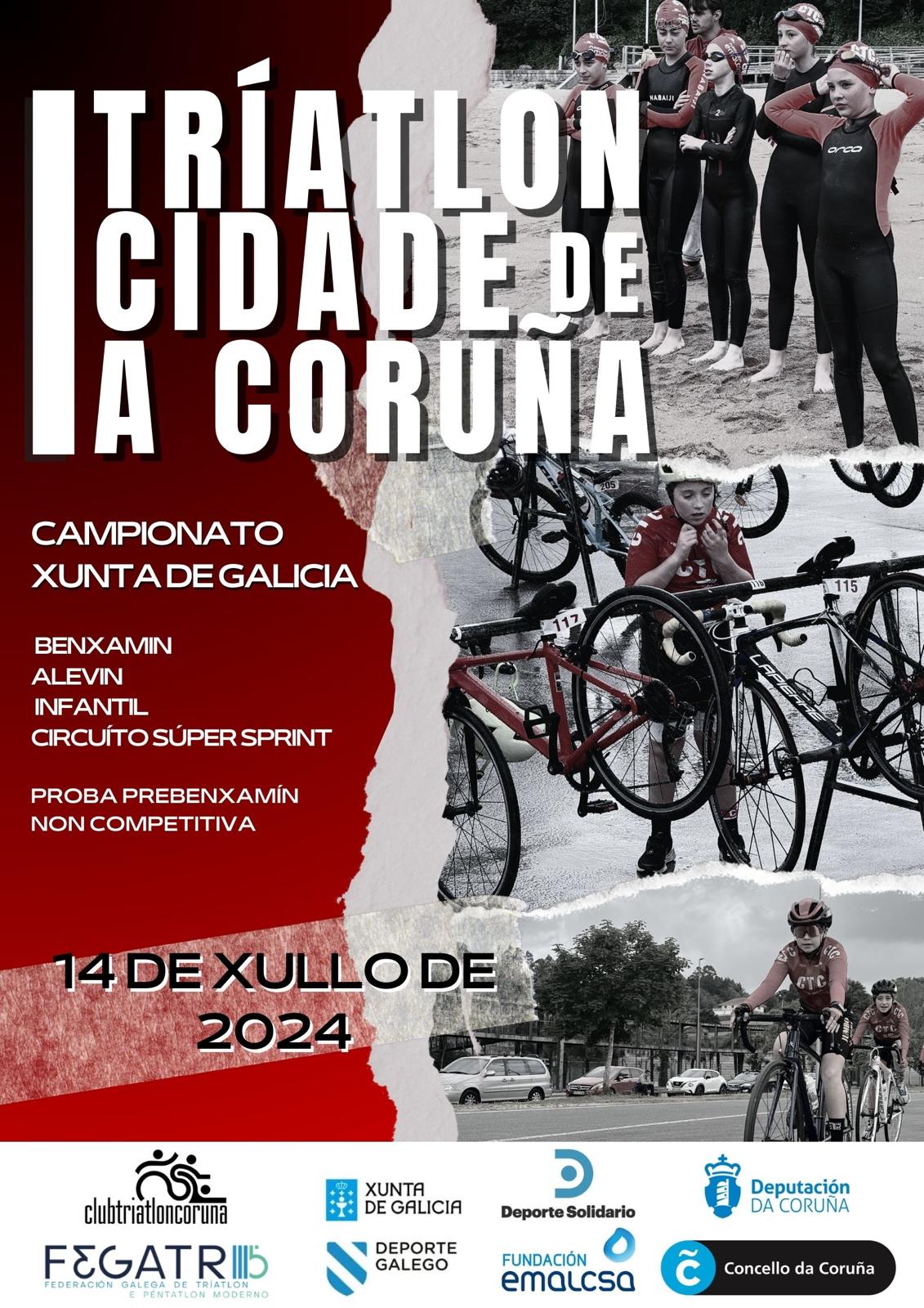 I Tríatlon de Menores Cidade de A Coruña (Campionato Xunta de Galicia de Tríatlon de Menores BX/AL/IN) - Circuito Súper Sprint) - Prueba Prebenxamín Non Competitiva