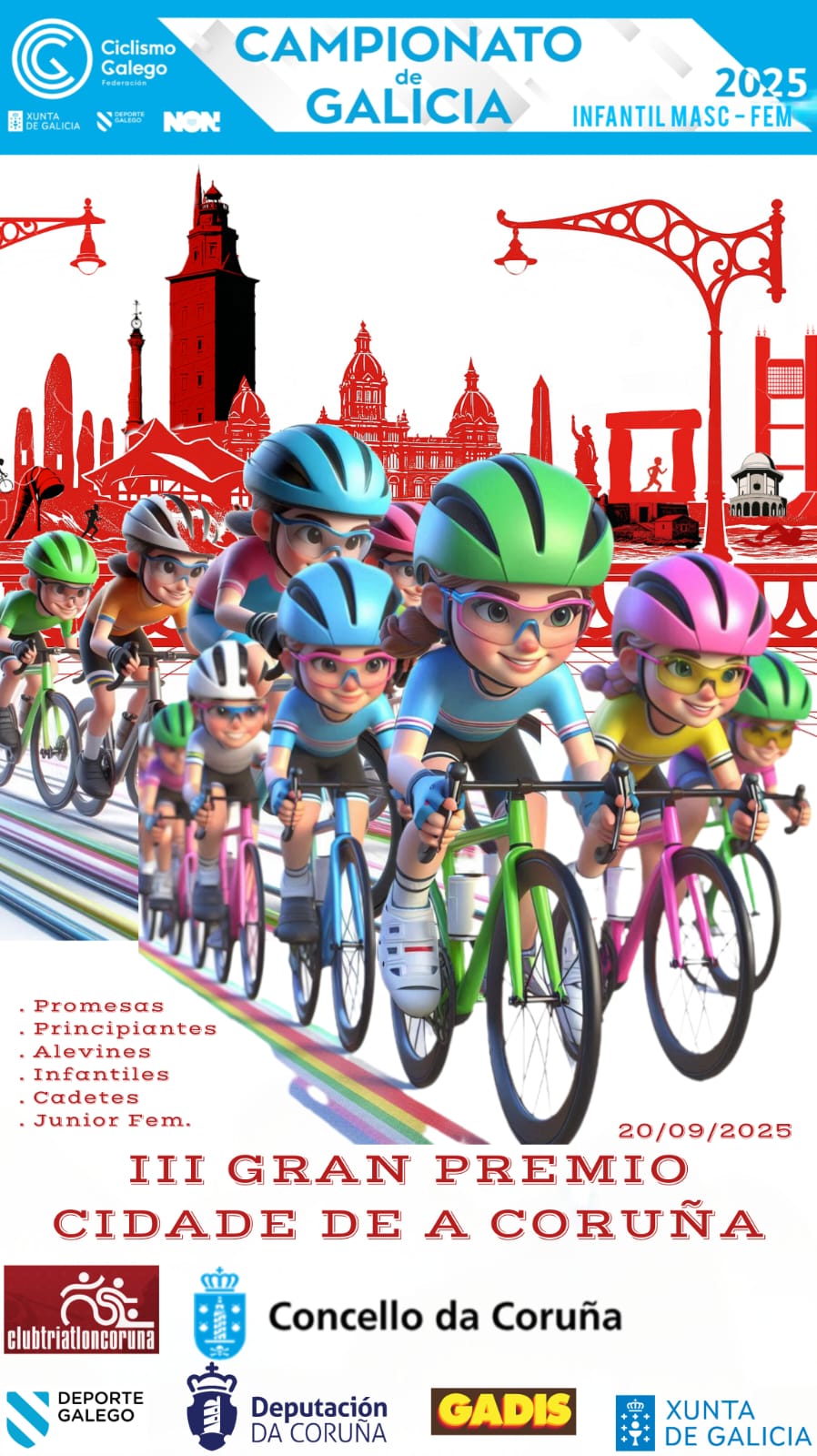 III Gran Premio de Ciclismo Cidade da Coruña 2025 - Campionato Galego categoría Infantil